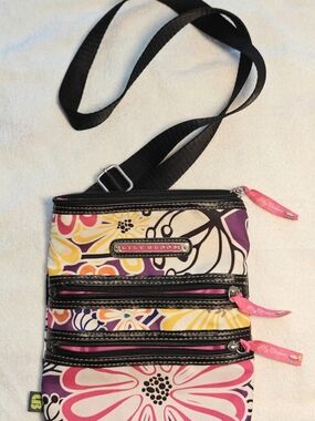 Lily Bloom Women's Floral Crossbody Bag in Pink Multi